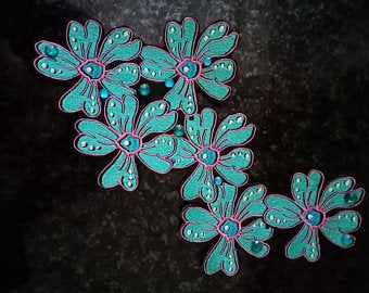Floral Embroidered Patches